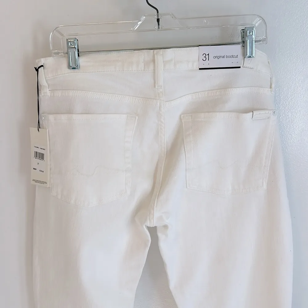 7 For All Mankind Original Bootcut Jeans Clean White - Image 5