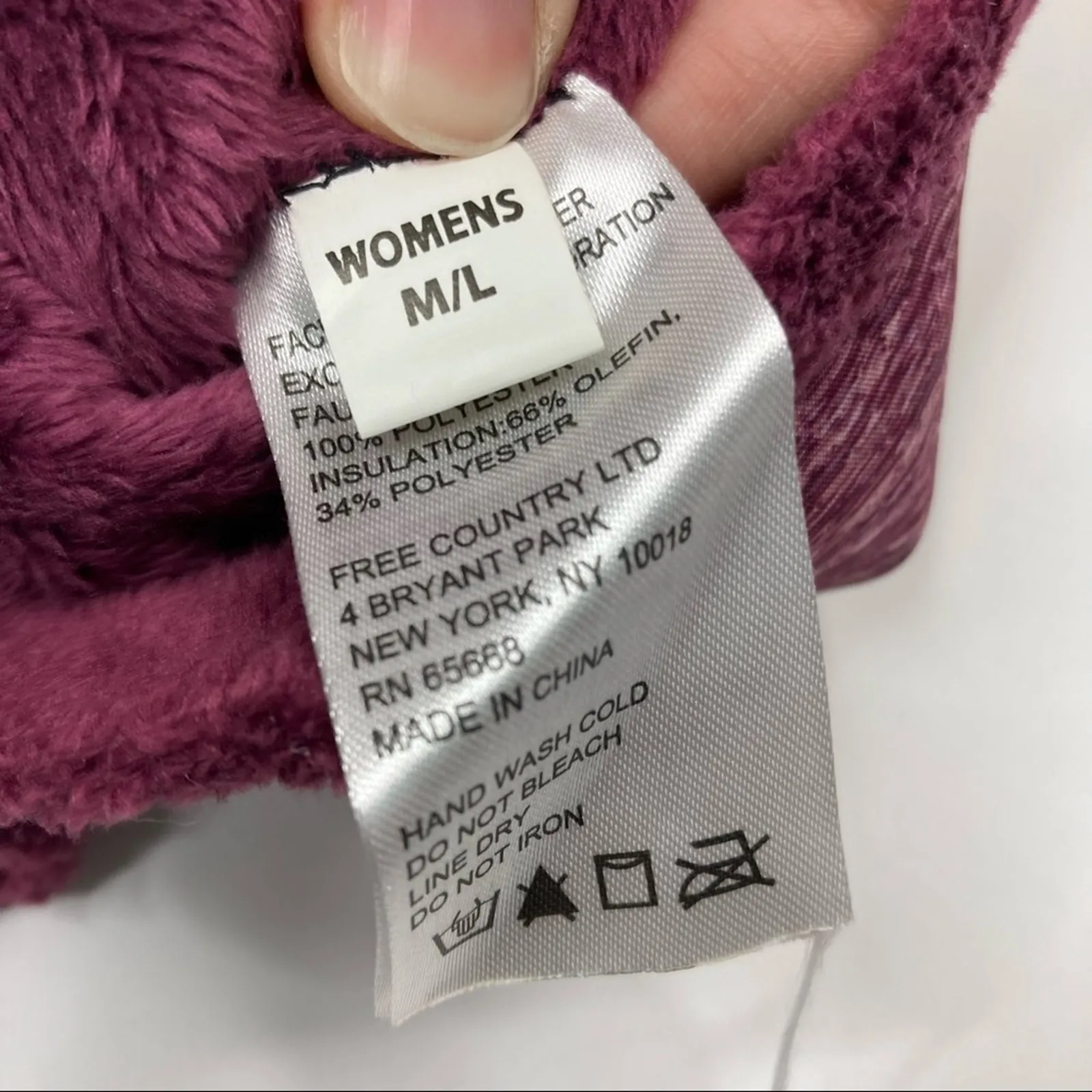 3/$30 Purple Winter Gloves w/ Soft Lining - Image 3