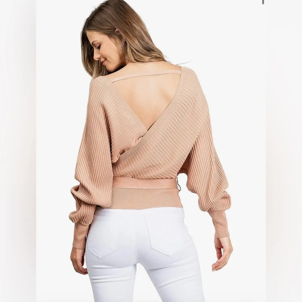 Love tree cream colored wrap shirt - Image 2