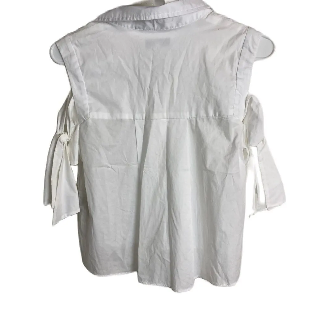 #321 MILLY Cotton Cropped Blouse - Image 3