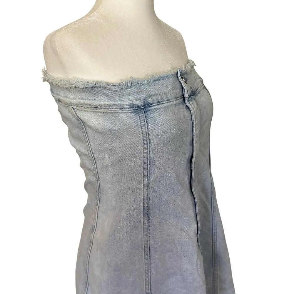 Good American Tube Dress in Indigo453 1 Small Womens Denim Jean Mini - Image 8