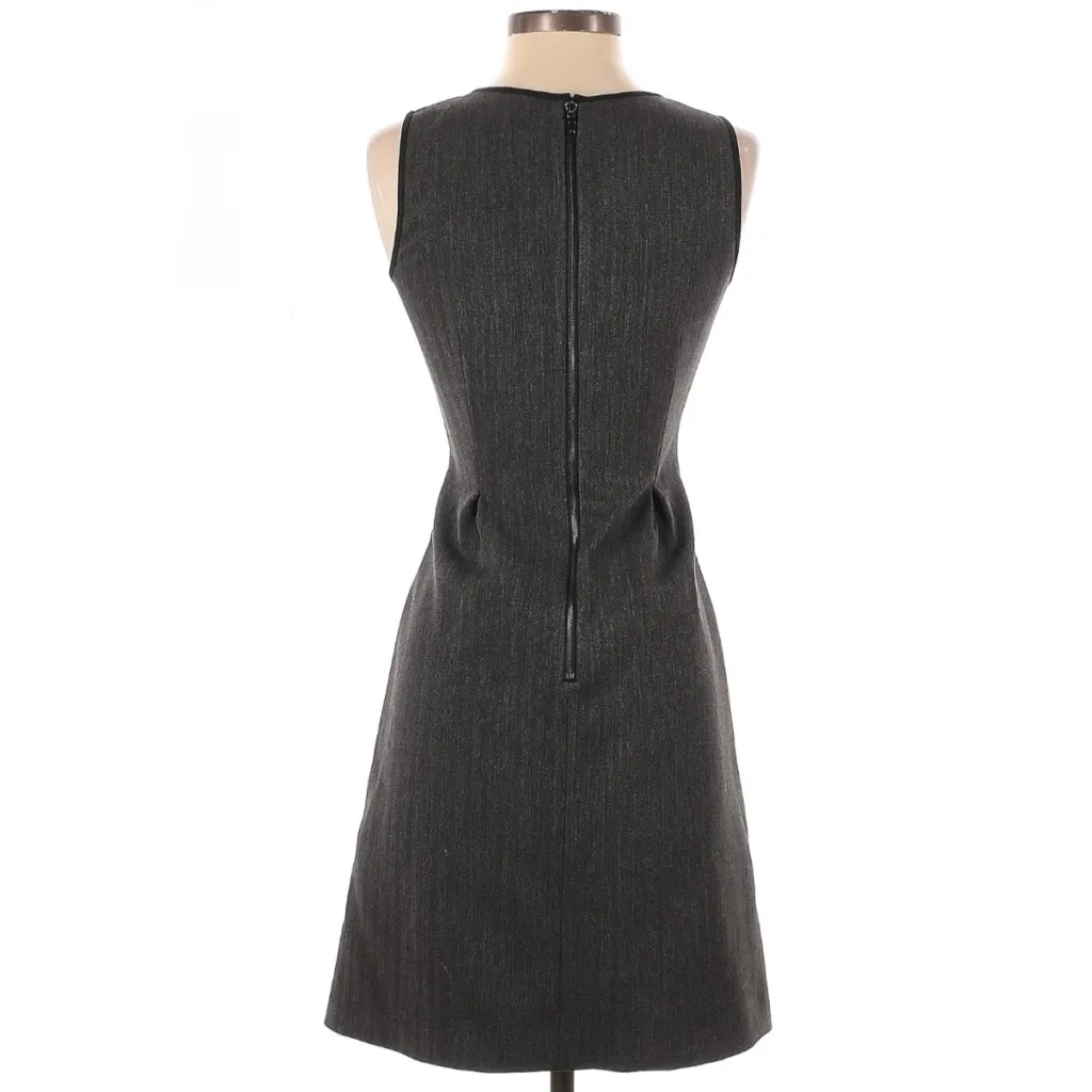 J.Crew Herringbone Fit & Flare Dress 2 Tall NWT Charcoal Gray Workwear - Image 2