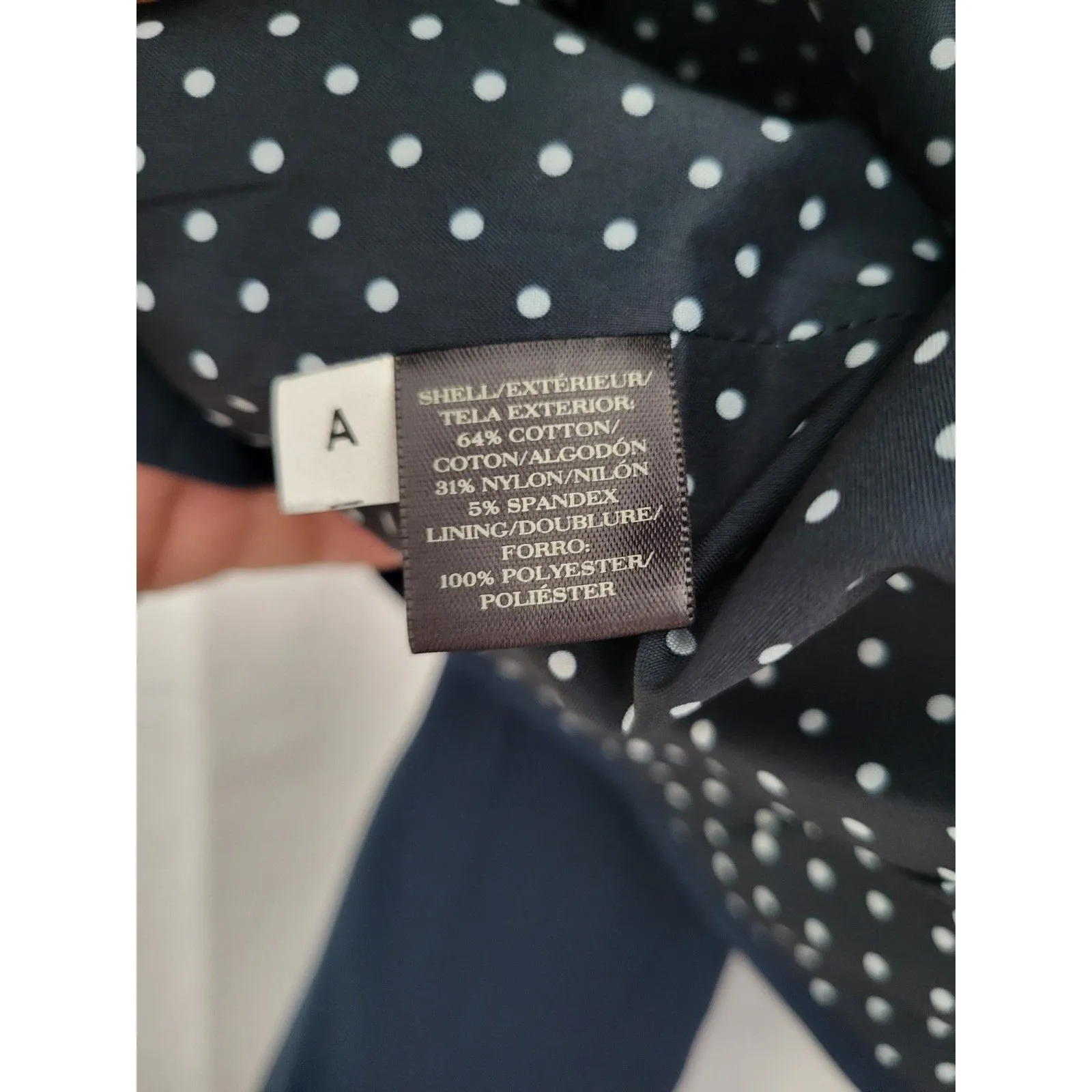 Ann Taylor  Blazer  Blue Navy  Size 12T - Image 9