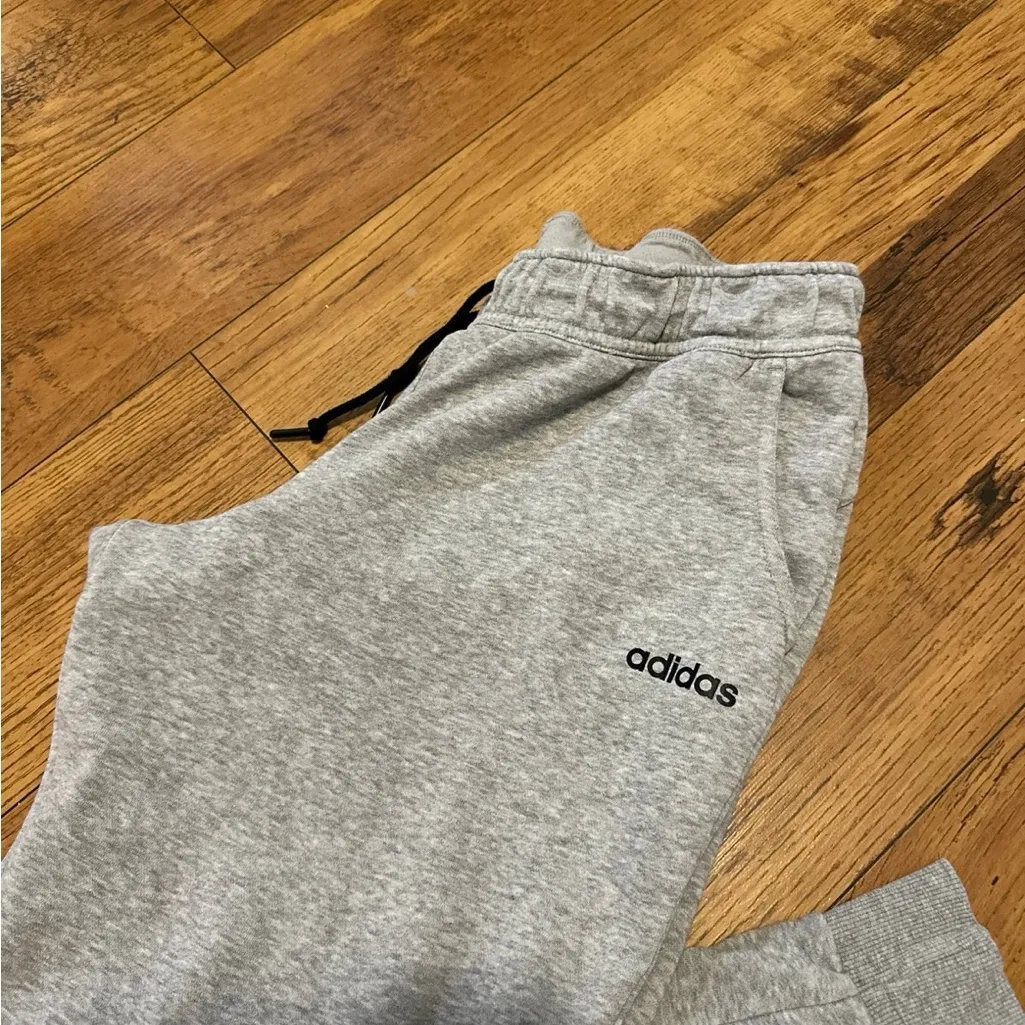 Adidas Light Gray Joggers - Image 2