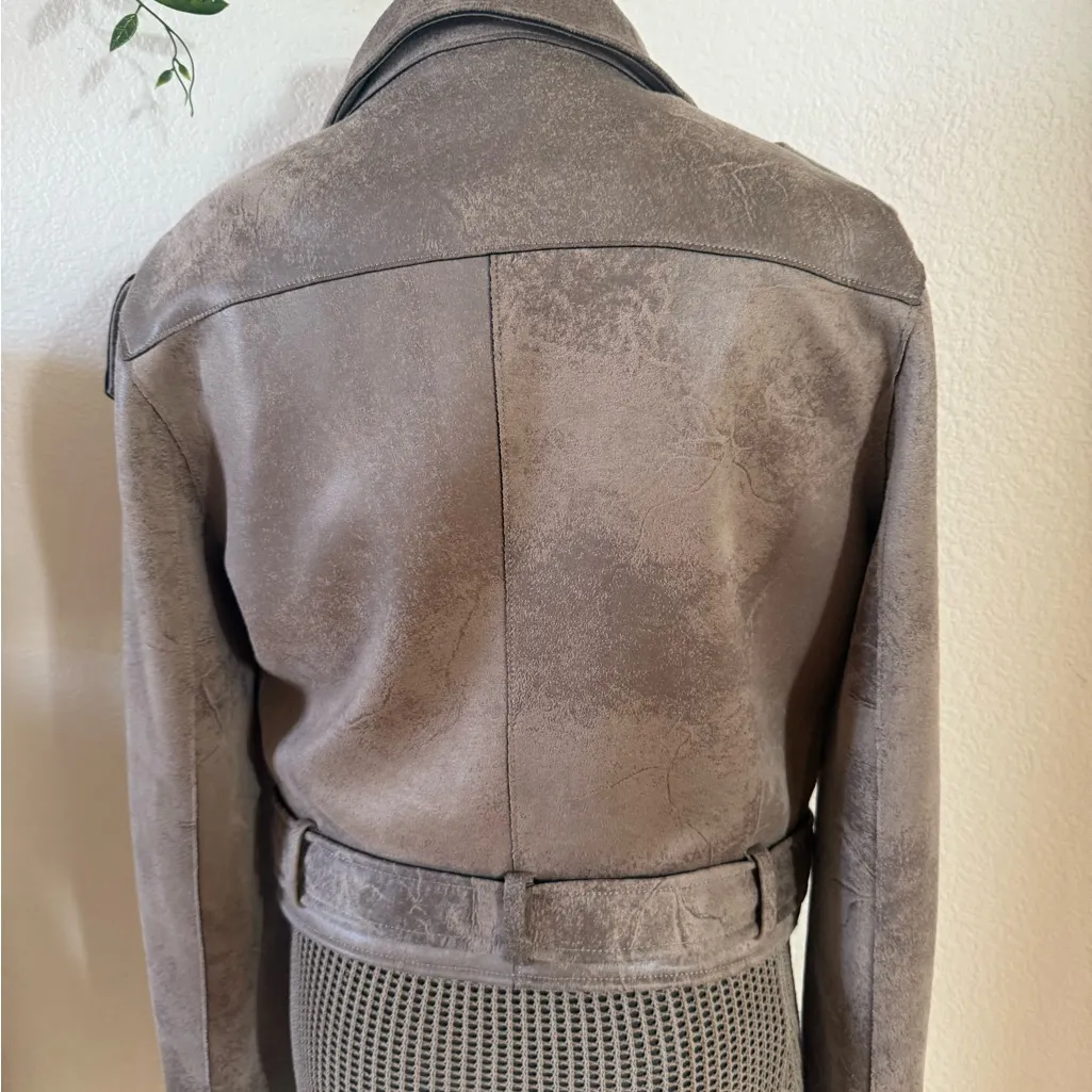 BNCI moto jacket Tan Size M - Image 4