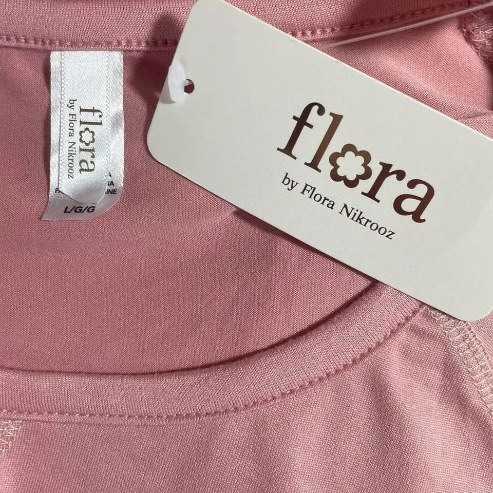 Flora Nikrooz Women Lounge‎ Top L Pink Relaxed Pullover Cozy Casual Softgirl NEW Size L - Image 2