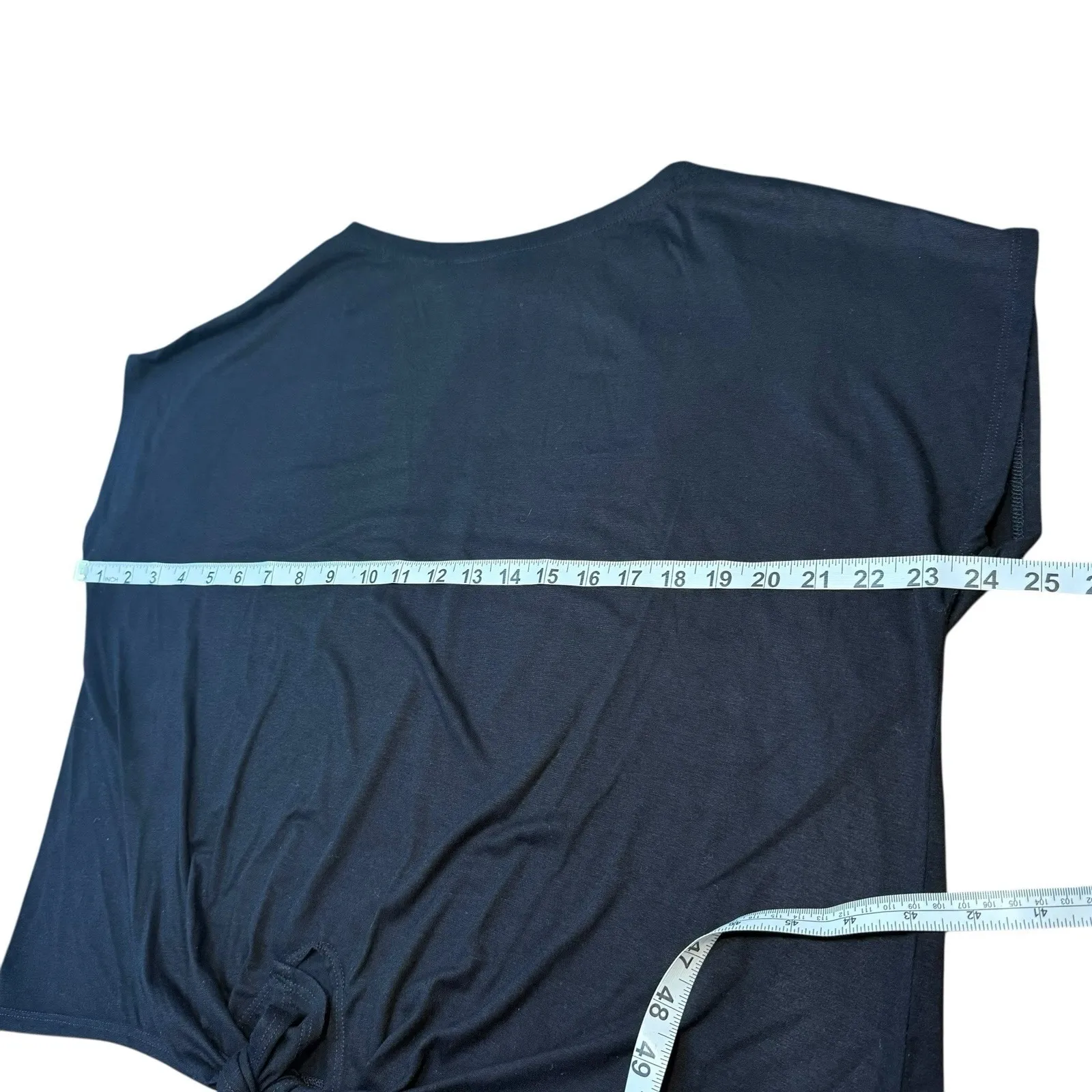 Karen‎ Kane Tie Front 3/4 Dolman Sleeve Boatneck Blouse Top Medium - Image 5