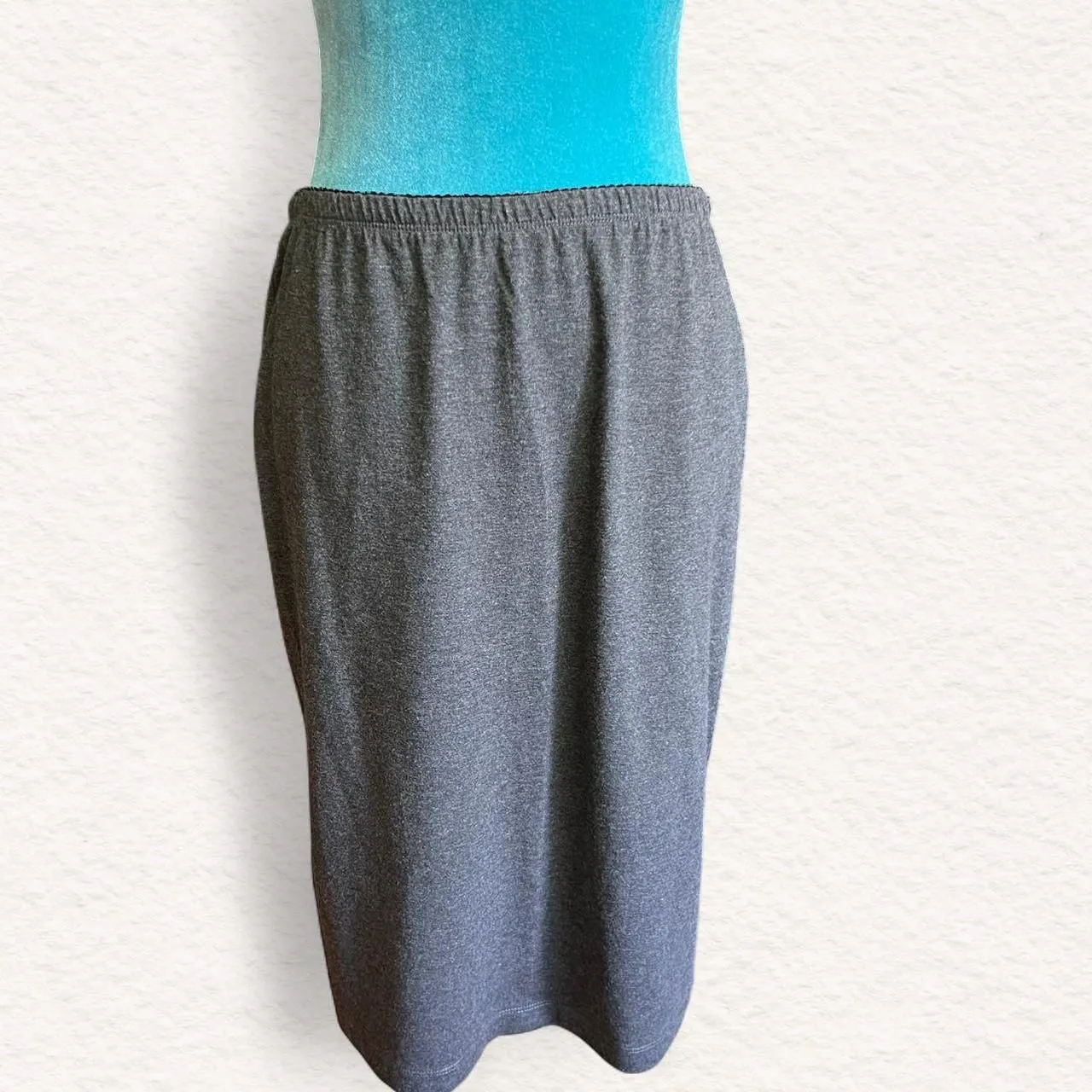 J Jill Women's Gray Stretch Skirt size Small work casual office siren - Image 4