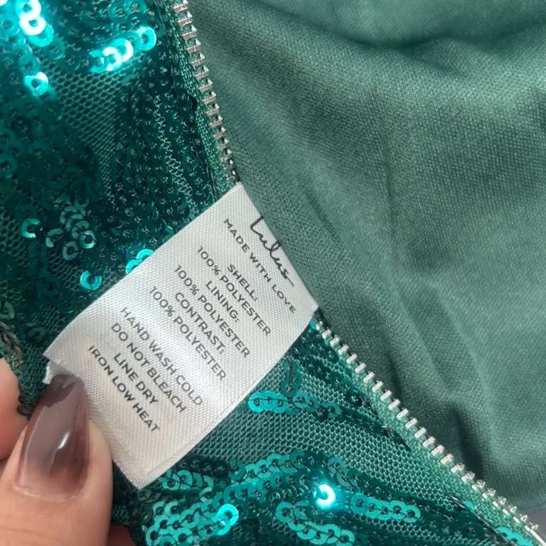 Lulus Emerald Sequin Strapless Dress & Matching Top Set M NWT(E8) - Image 10