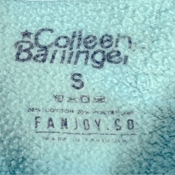 Colleen Ballinger I Cry A Lot Embroidered Green Sweatshirt Size S Blue - Image 8