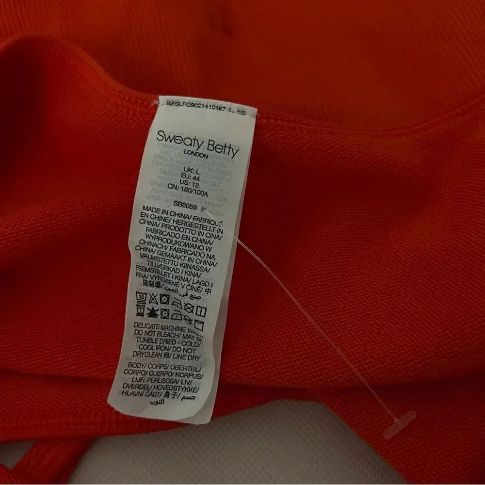 Sweaty Betty Spring Seamless Tank Top Size 12 Twist Back Detail Resort Red - Image 5