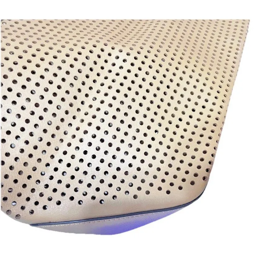 Rebecca Minkoff Perforated Large Tote Shoulder Bag Tan w Detachable Zip Pouch - Image 9