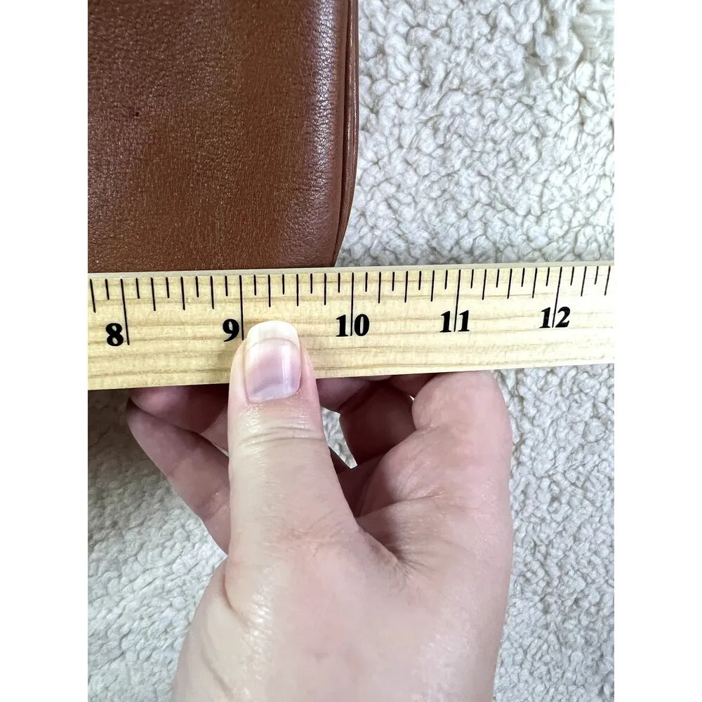 Bally Vintage Leather Brown Crossbody Zipper 3 Pocket Everyday Small Bag Purse - Image 16