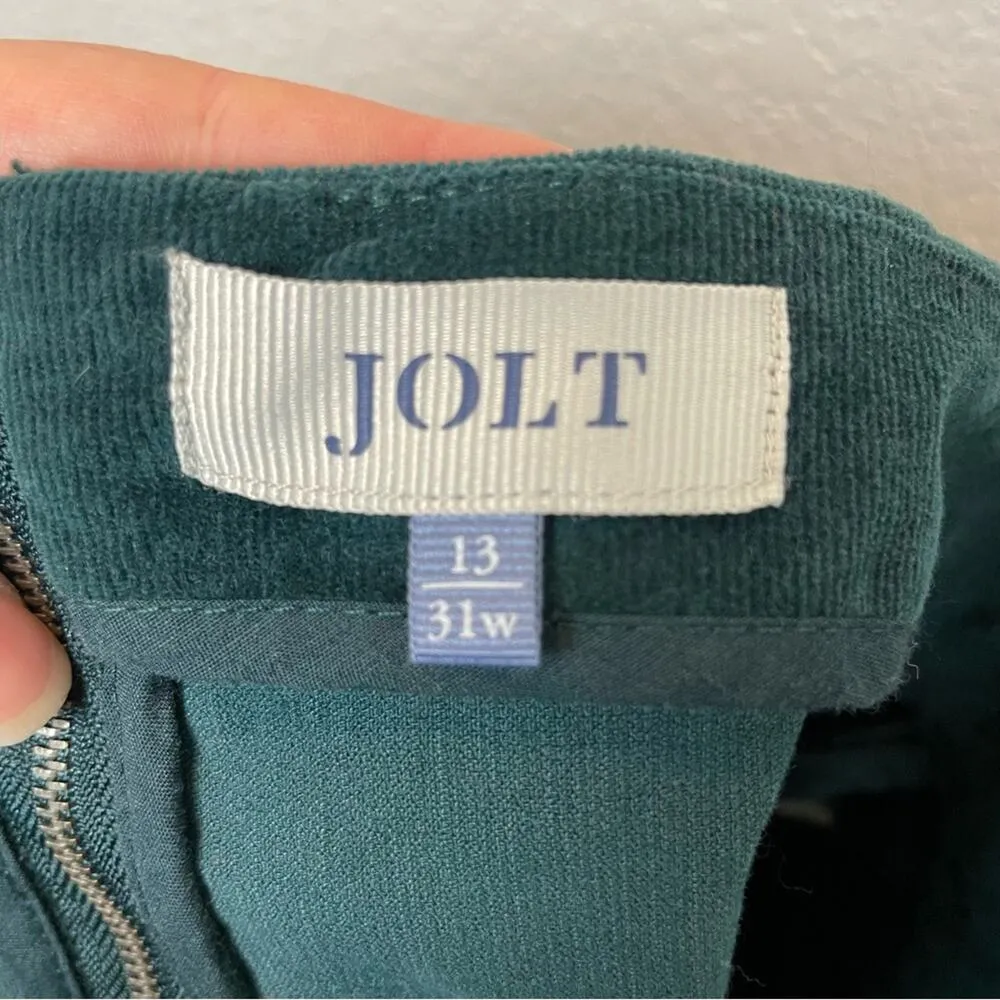JOLT Emerald Green Corduroy Mini Skirt Size 13 - Image 4