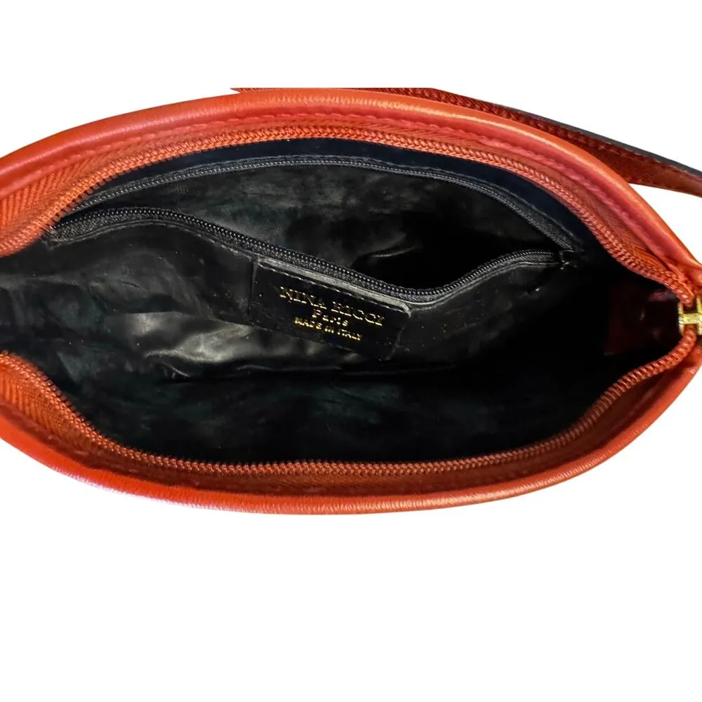 VINTAGE NINA RICCI Leather Cross Body in Red Hues with Gold+Silver Hardwear - Image 6