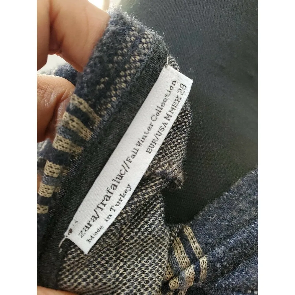 Zara Trafaluc Women's Black Polyester Long Sleeve Round Neck Long Maxi Dress M - Image 9