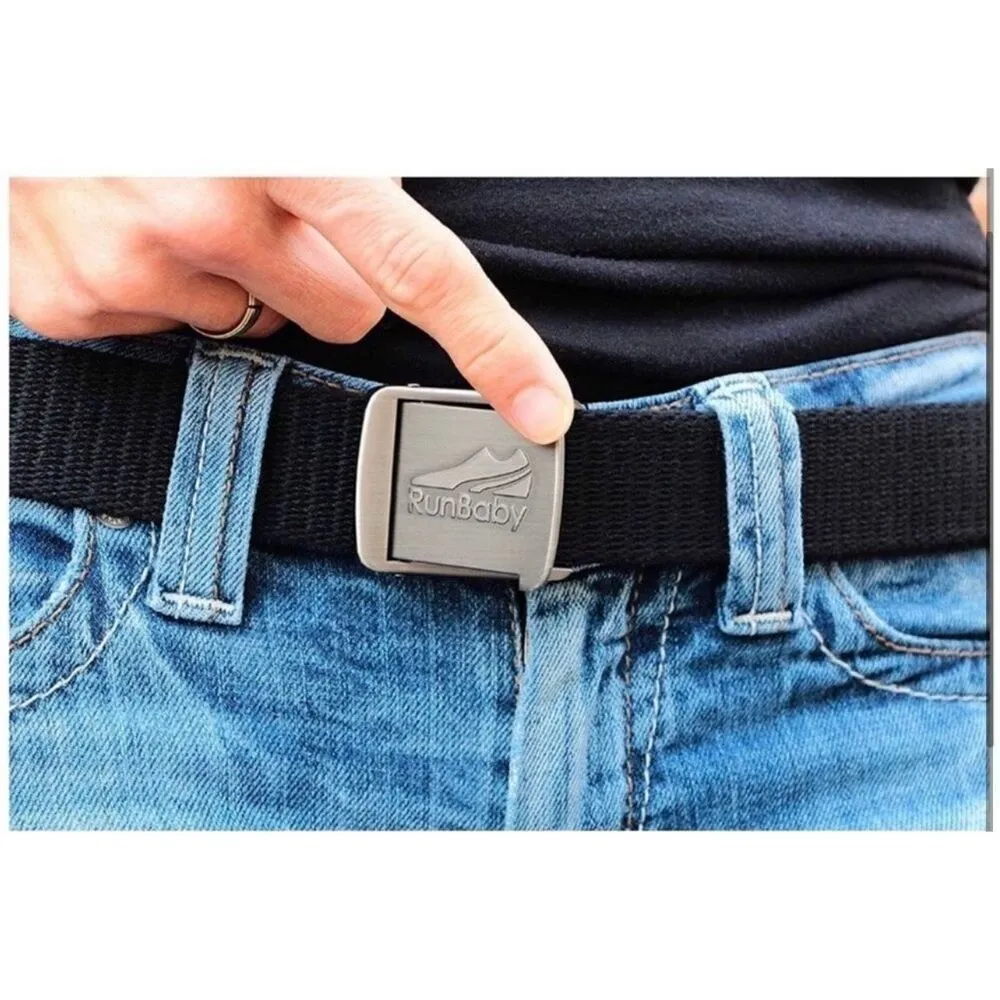New Unisex RunBaby Premium Quality Adjustable Sport Belt in Black - Image 2
