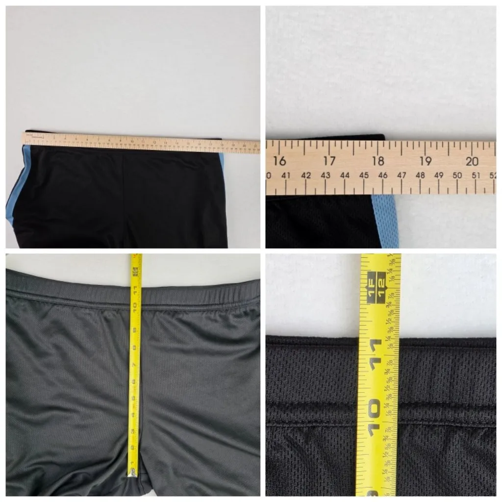 Vintage Prospirit Athletic Pants Sz XL (estimated) Black w Blue Accent Stripes - Image 8