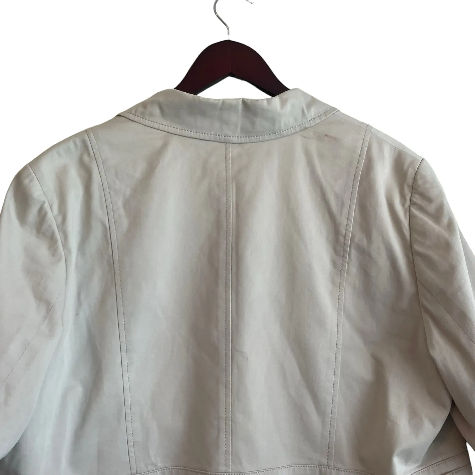 Talbots Women Petite‎ Jacket Long Sleeve Stretch Cream Classic Career Blazer - Image 9