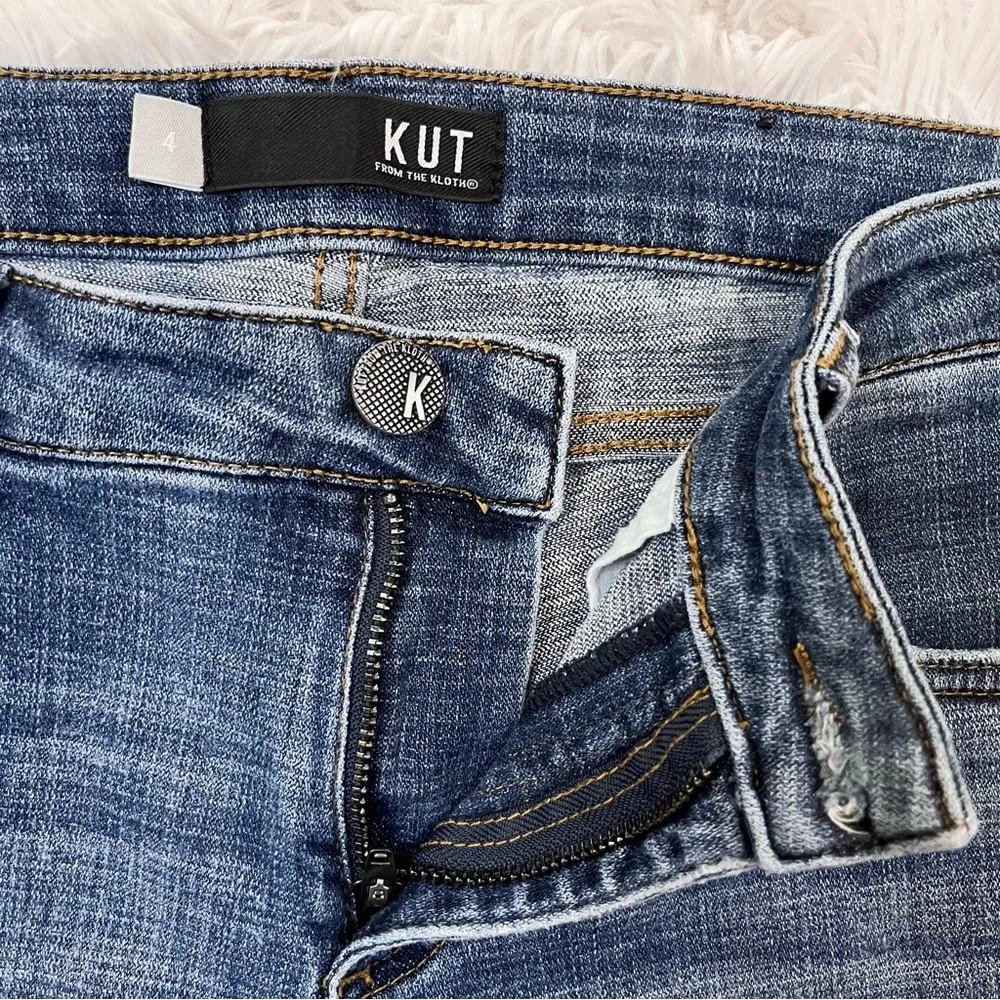 KUT FROM THE KLOTH Lauren Crop Straight Leg Blue Denim Jeans 4 - Image 6