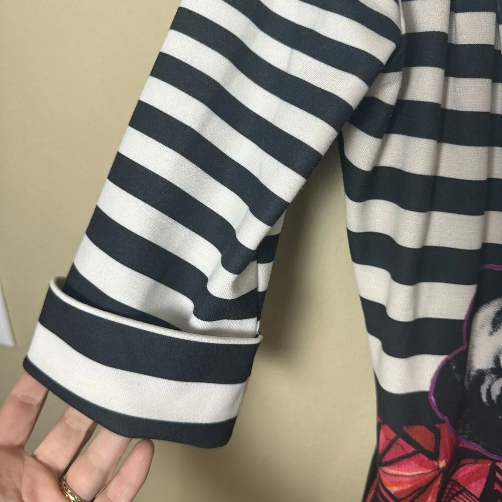 Desigual Rainbow Style 27V2781 Threesome 69 Dress Black and White Size Medium - Image 6