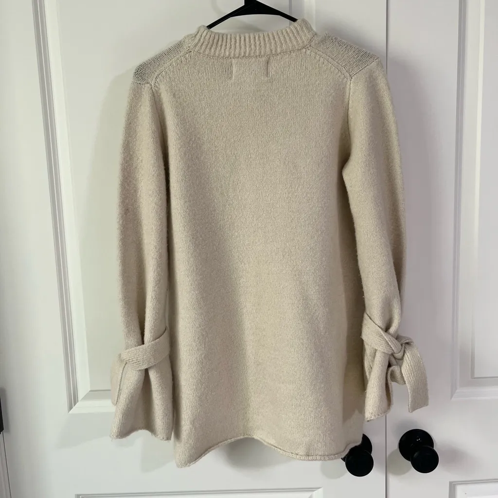 JOA Tie Bell Sleeve Sweater- Size Small - Image 4