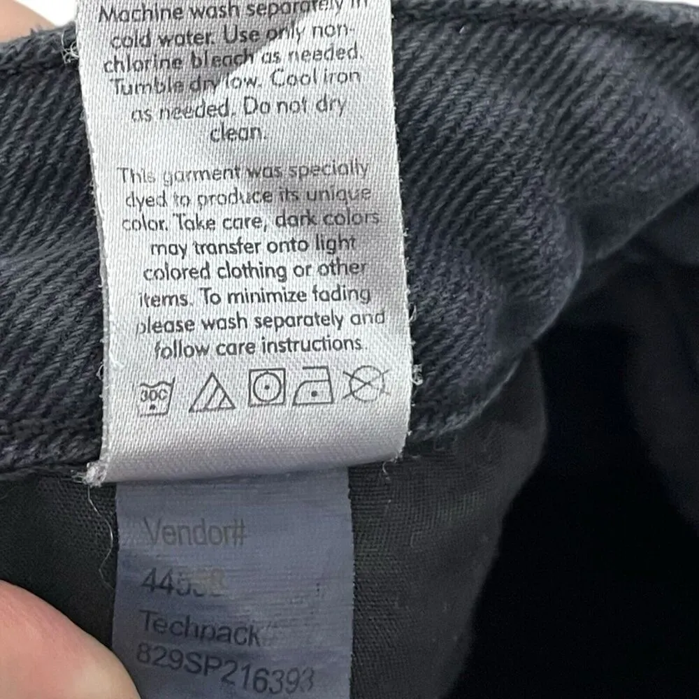 PacSun Black Distressed High Waisted Denim Festival Shorts Women’s Size 30 - Image 9