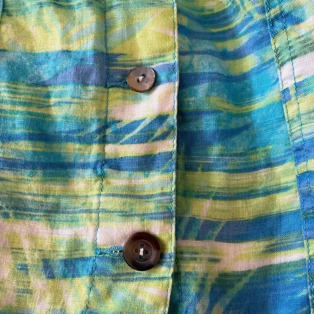 Ruby Rd Women’s  bright beach vibes 100% linen lightweight jacket blazer 1X - Image 4