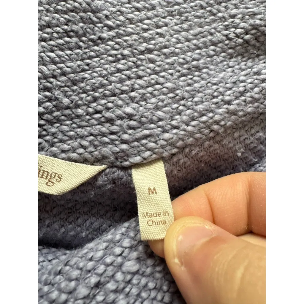 Soft Surroundings Breakwater Tunic Sweater Women Sz Medium Purple Knit Cowl Neck - Image 9