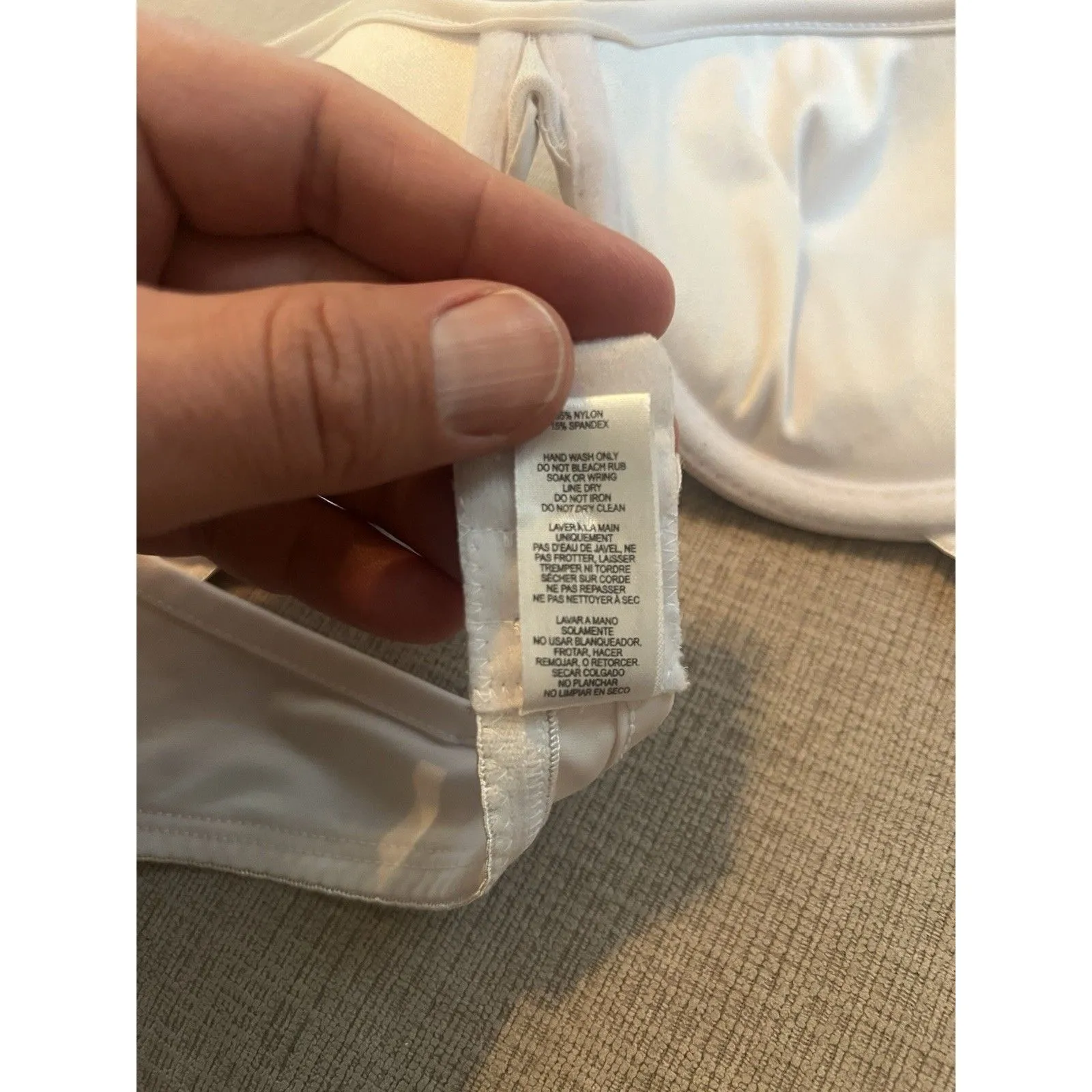 Kathy Ireland Size 36B Strapless White Padded Stretch Push Up Bra - Image 4