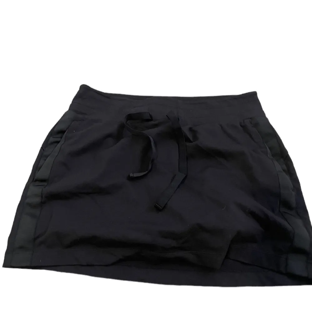 Athleta Black Downtown Metro Ribbon Lined Zip Pocket Skort size Medium - Image 7