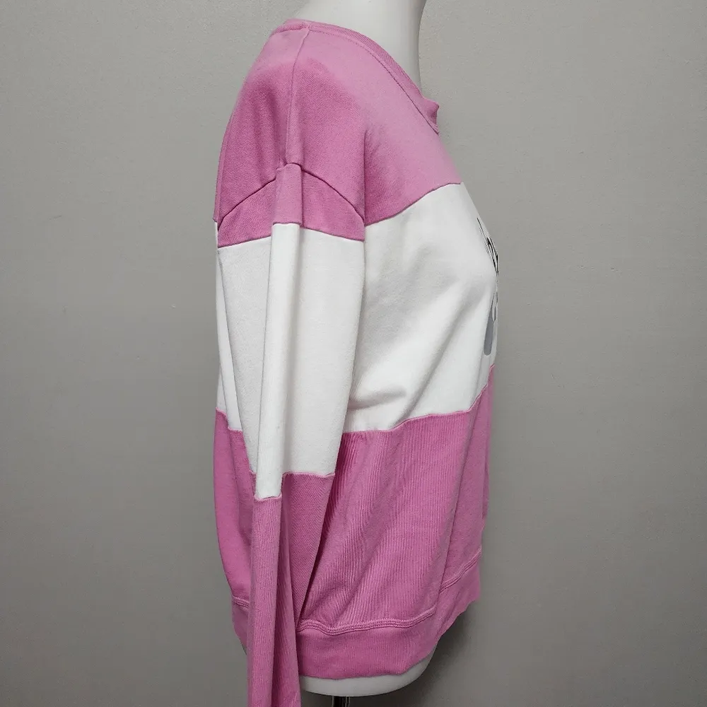 Nike Flamingo Pink Varsity Long Sleeve Cotton Long Sleeve Tee Size Medium - Image 4