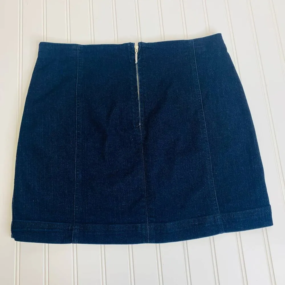 Dark Wash Stretch Denim Jean Skirt Sz 29 9 - Image 2