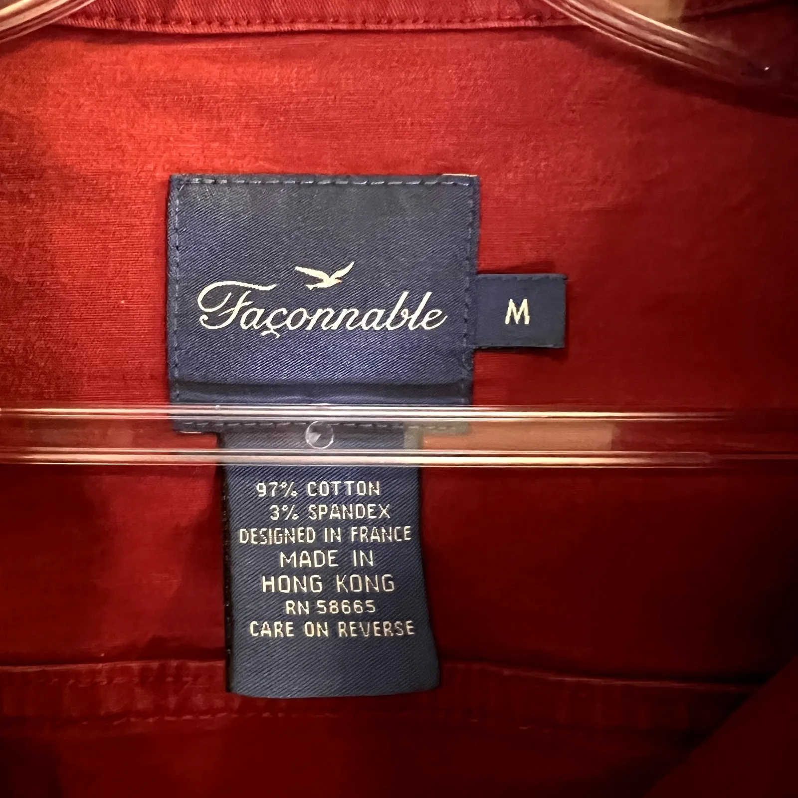 faconnable vintage red denim jacket size M women Size M - Image 4