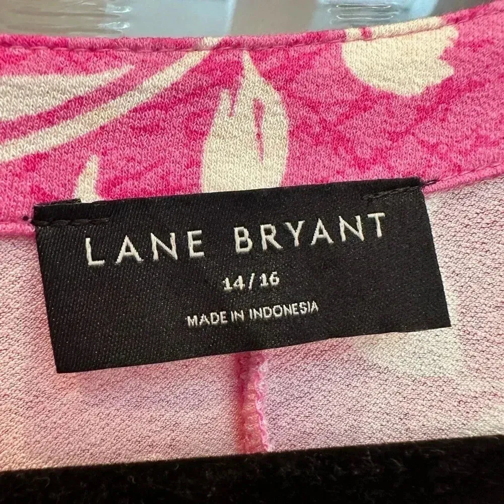 Lane Bryant Cabo Flower Flutter-Sleeve V-Neck Knit Swing Dress Plus Size 14/16 - Image 10