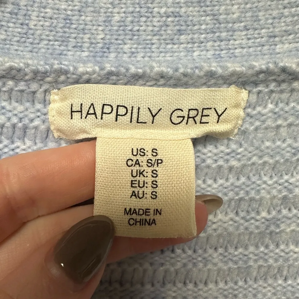 Happily Grey Women's Button down Cardigan Blue - Image 3