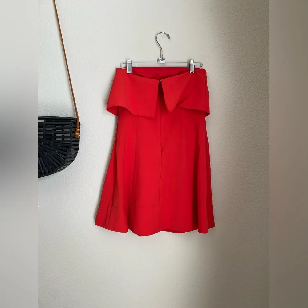 Dee Dee Red Beaded Strapless Mini Dress, Size Small - Image 3