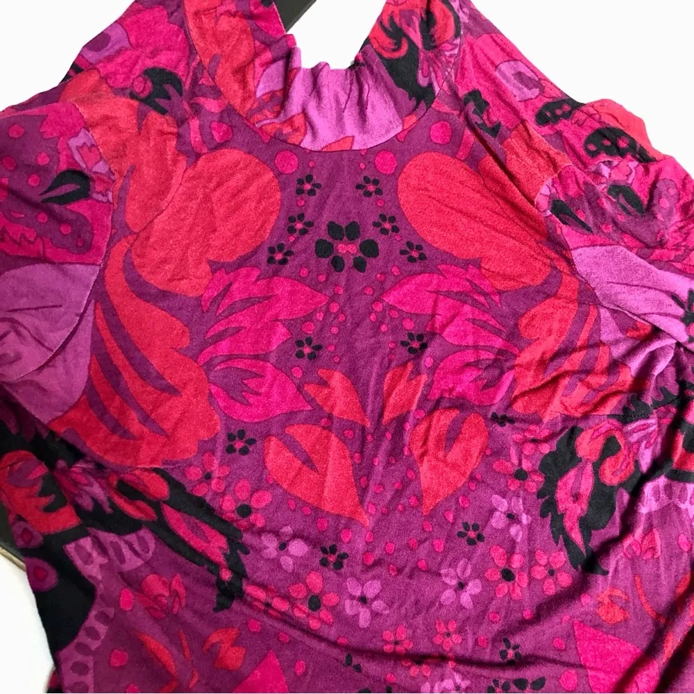 Among The Wildflowers Long Sleeve Mini Dress Mod Open Back Oversized - Image 8