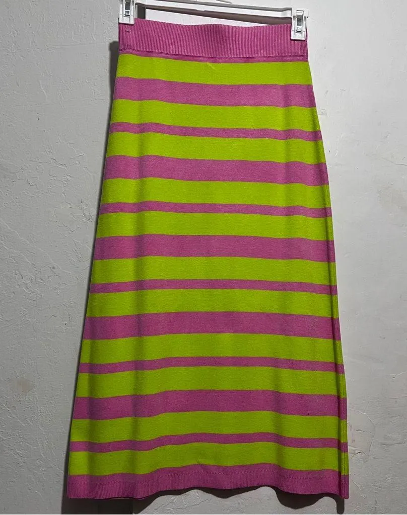 Victor Glemaud x Target Striped Midi Sweater Skirt and Tank top set S :Box OW2: Green - Image 3
