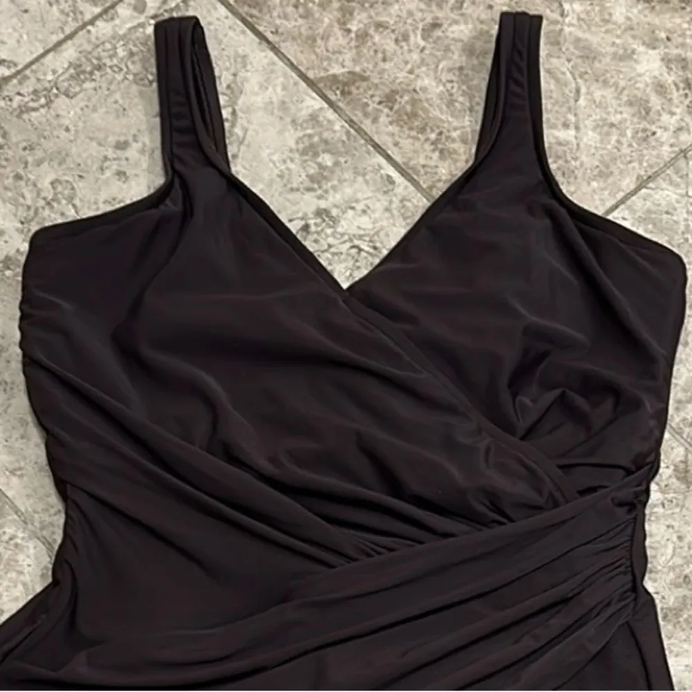 MiracleSuit  One Piece Underwire Swimsuit Size 14DD Brown - Image 3