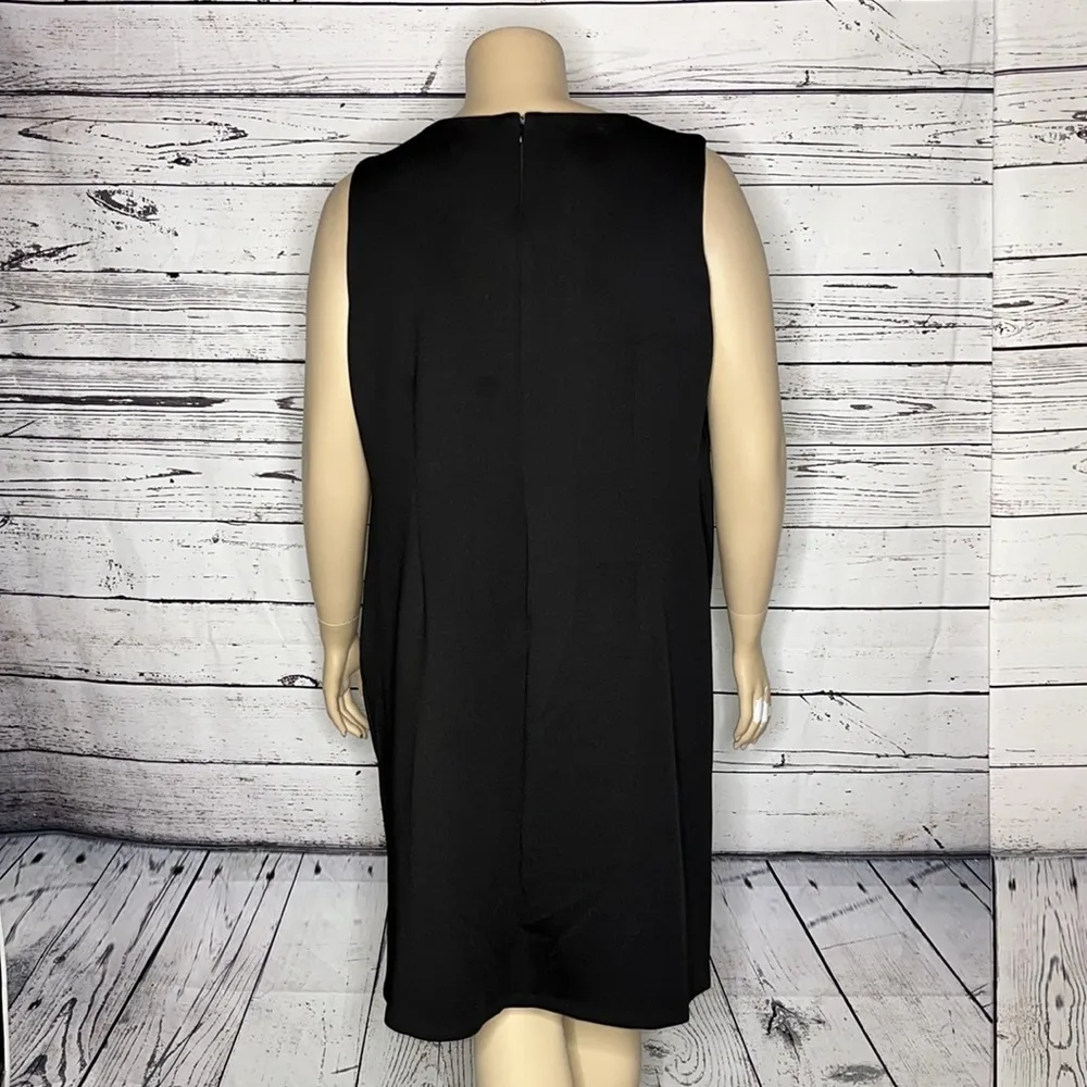 Calvin Klein Woman NWT Size 20W Black - Embellished Sleeveless Sheath Dress - Image 4
