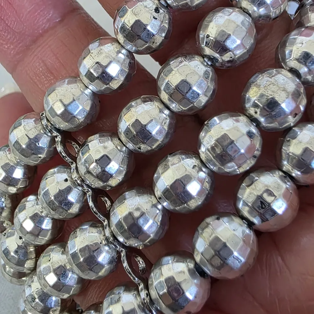 Statement Silver Stretch Bracelet with Crown and Rhinestones - Image 4