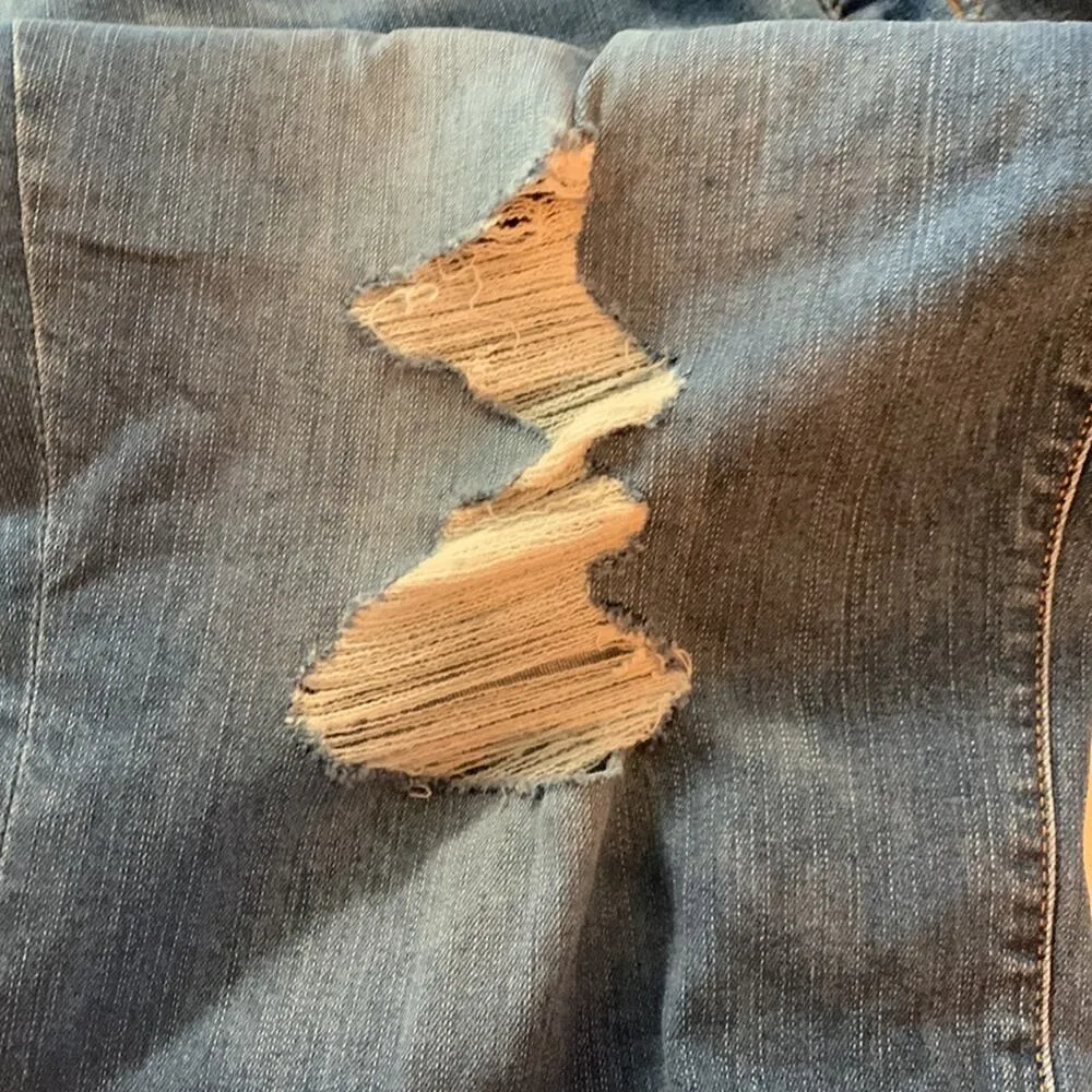 Torrid 26 R Perfect ankle skinny jeans distressed crop new cute denim 4x stretch - Image 7