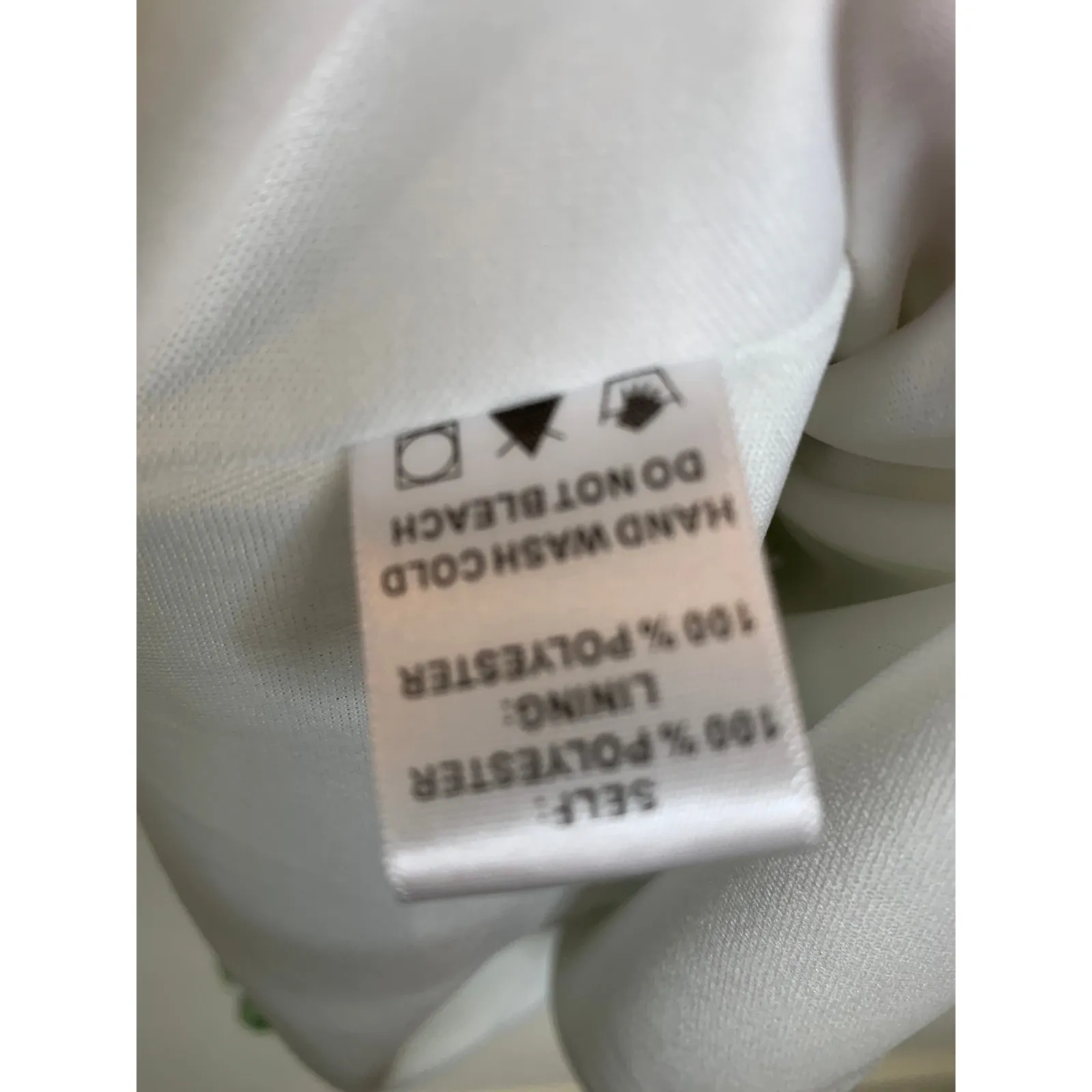 Ces Femme Sage Green Polka Dot Babydoll Dress Sz Large Boho - Image 9