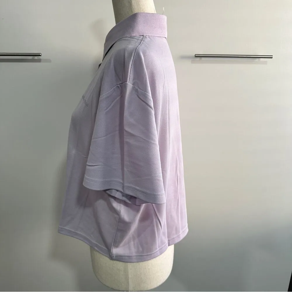 Outdoor Voices Size XXL Lavender Birdie Crop Polo Shirt NWT Yoga Golf Top - Image 9