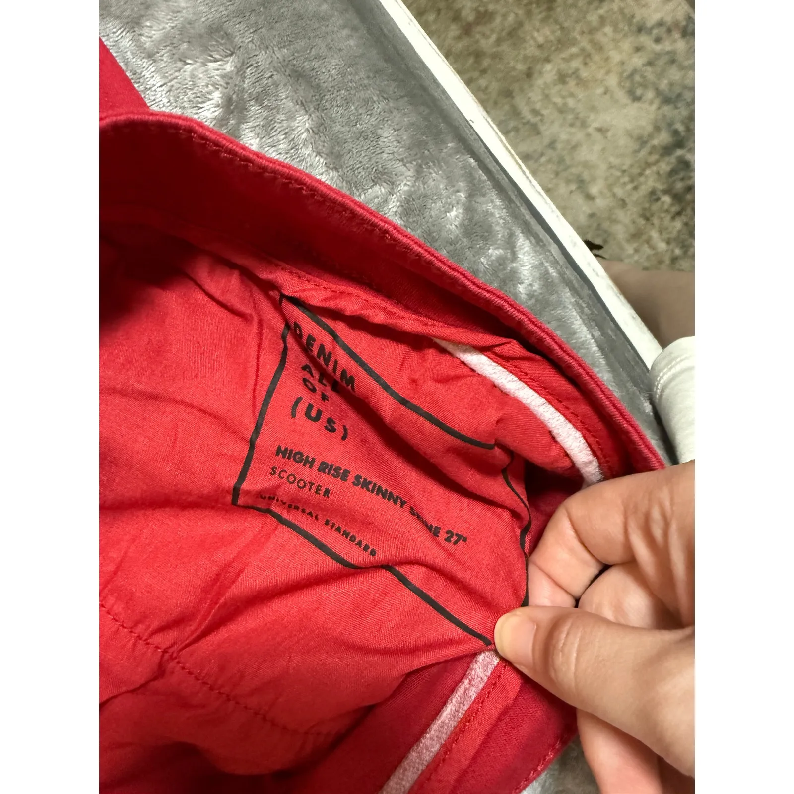 NWT Universal Standard Red Seine High Rise Skinny Jeans 27” Scooter Size 40 - Image 7