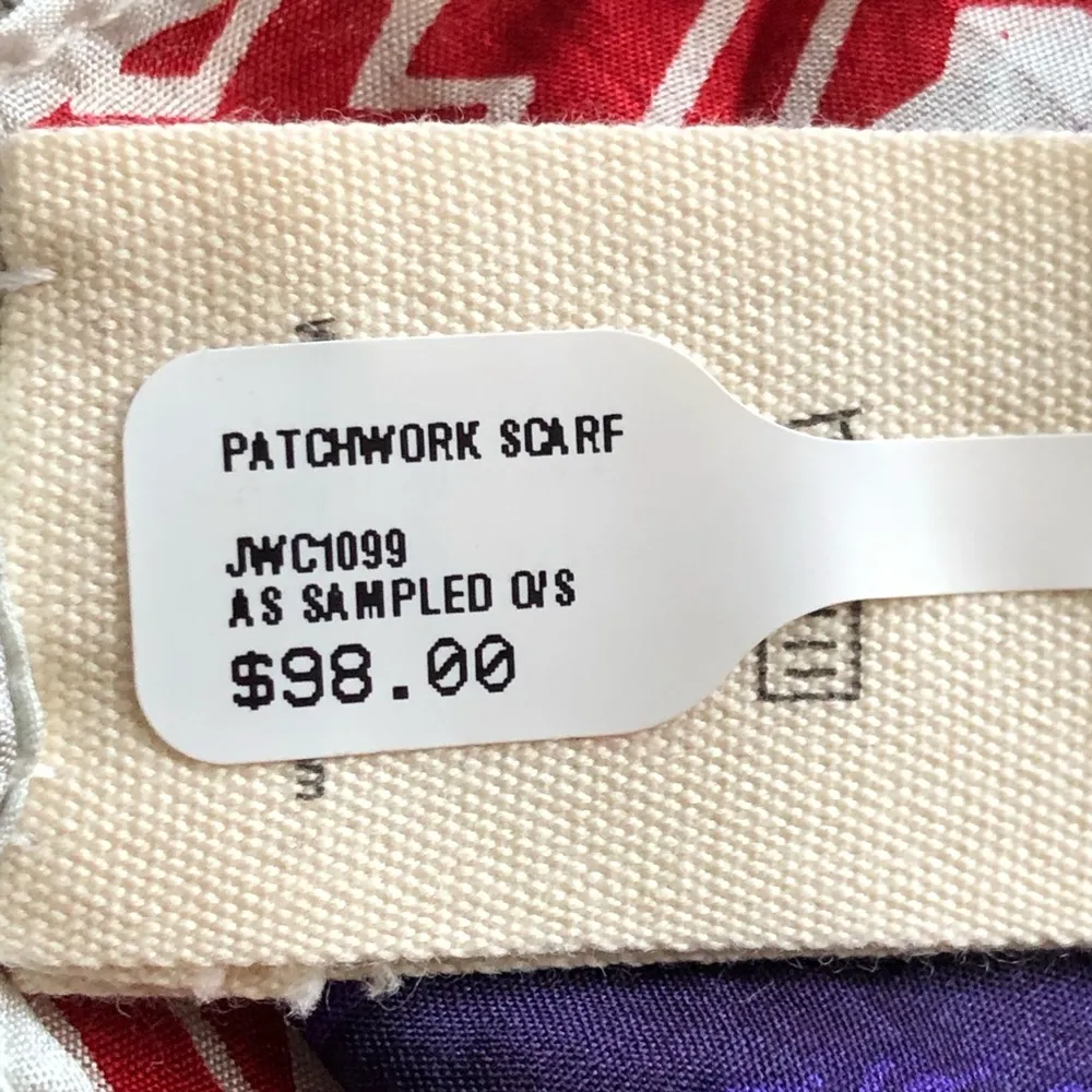 Silk Patchwork Dragons Scarf 44”x44” - Image 5