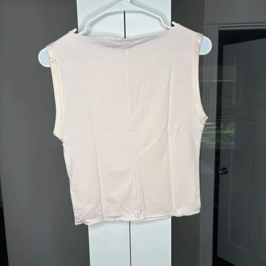 J.Crew NWT  Refined Rib Shell Tank Top Soft Blush Pink - Image 3