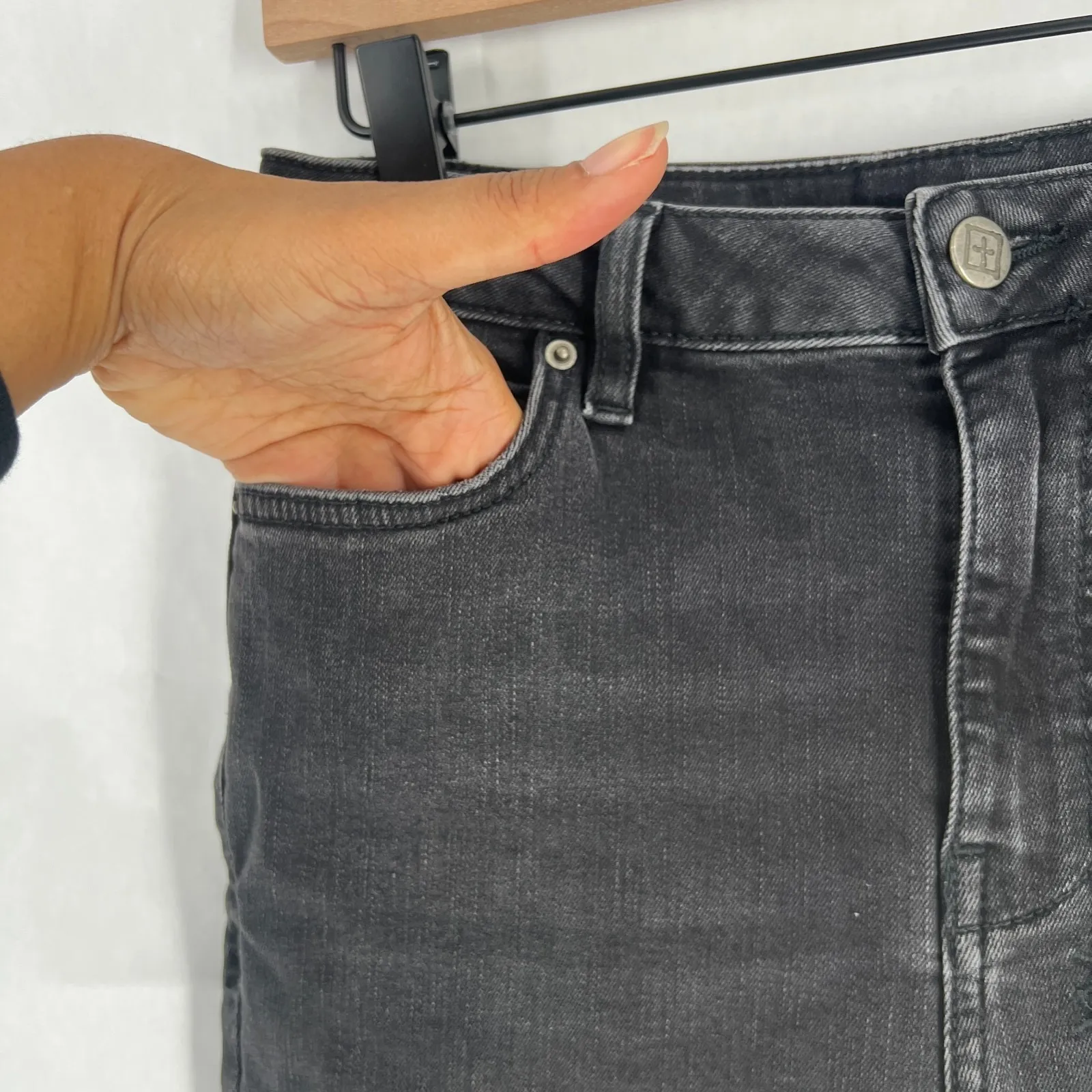 Ksubi Hi N Wasted Skinny Leg Jeans Womens 27 Black Denim Coton Stretch High Rise - Image 3