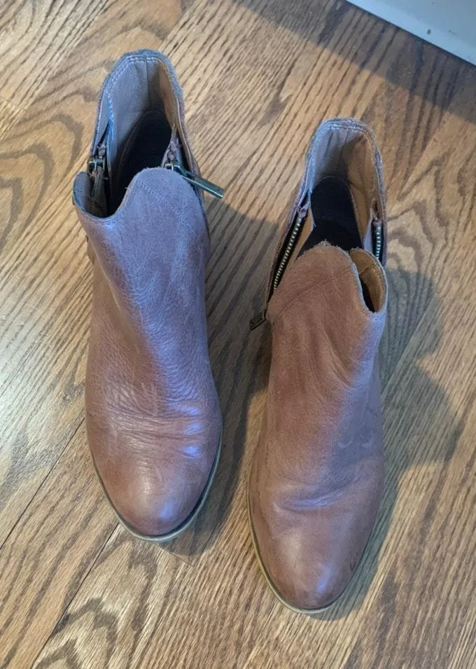 Brown Leather Booties Size 8 - Image 3